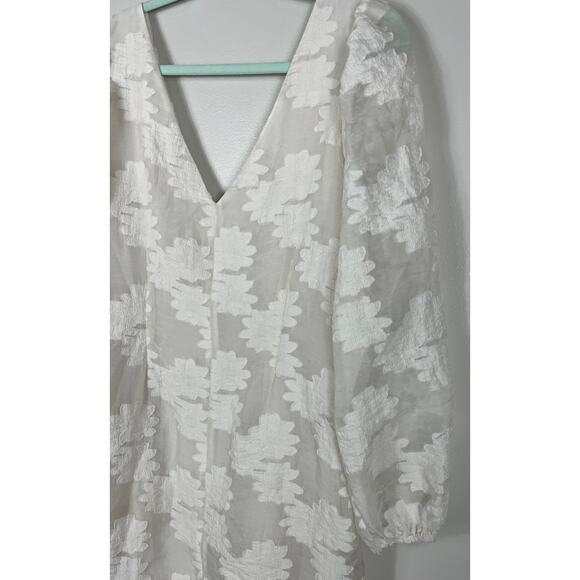 Samsoe Samsoe Anai Dress in Pristine White Medium Bridal Wedding Graduation Boho - Picture 8 of 15